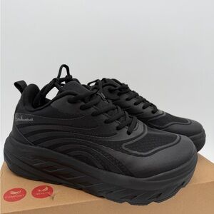 Comfort Foot Black Women's Orthopedic Diabetic Running Shoe